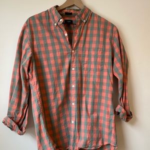 JCrew Men’s Salmon and Grey Dress Shirt